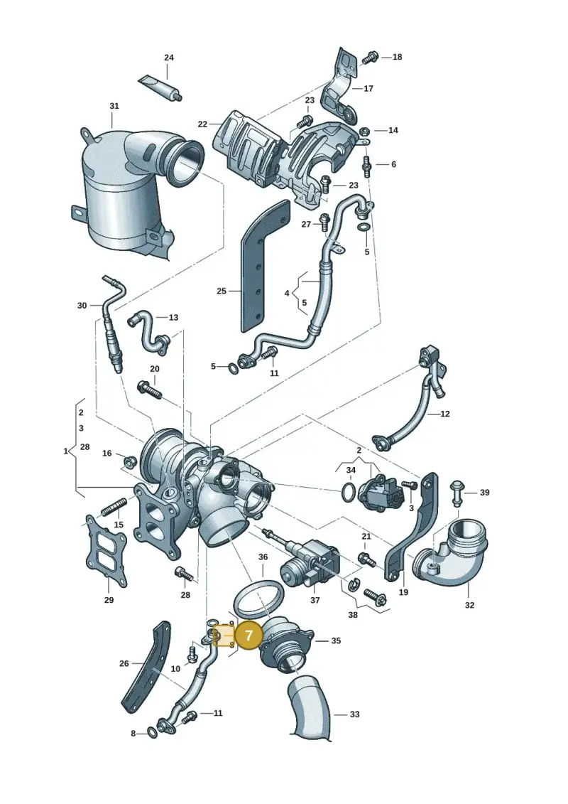 06K145735T — Audi Q3 quattro (2018-2019) diagram 890145641, position 7