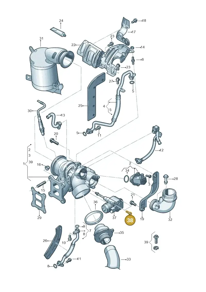 06K198129 — Audi TTS Coupe 2.0 (2014-2023) diagram 890145640, position 38