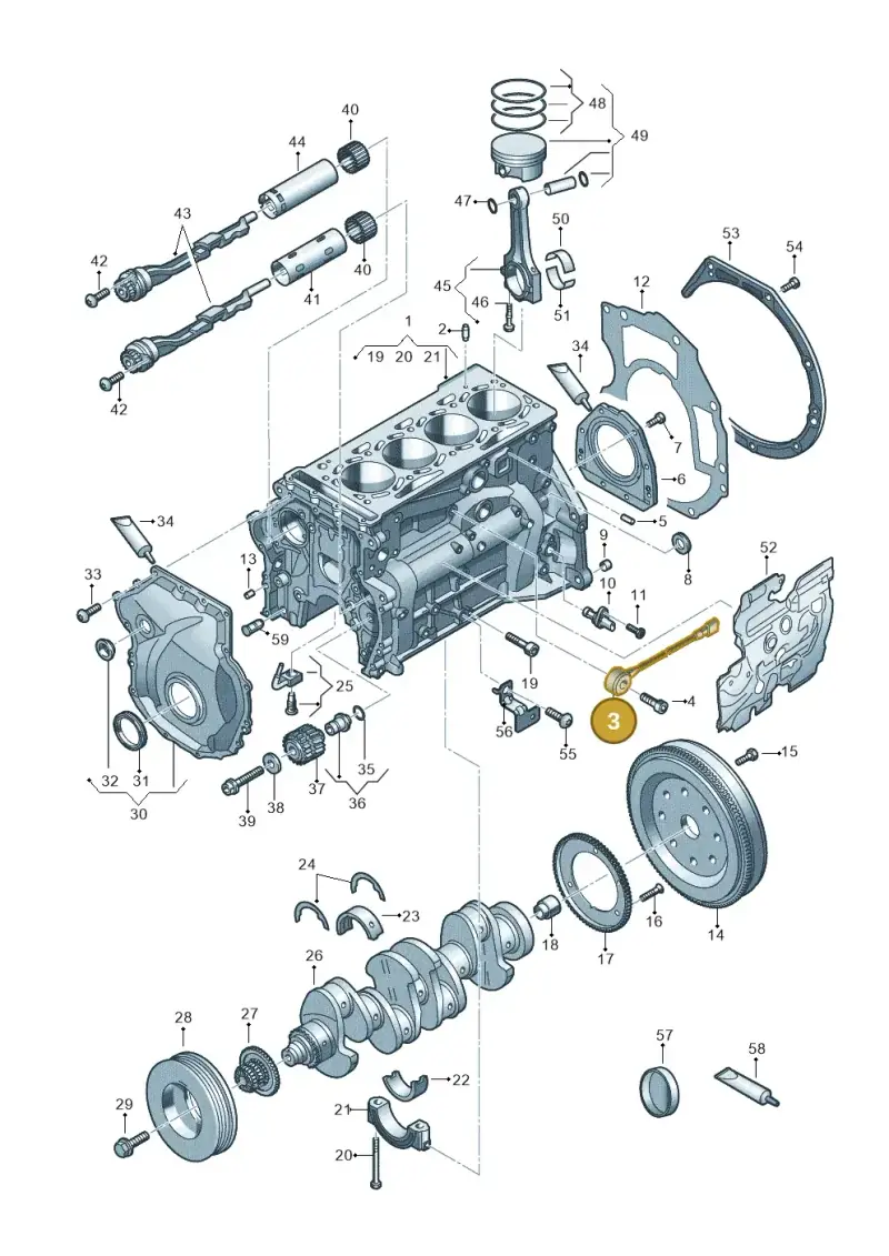 06K905377E — Audi A3 Sportback (2019-2021) diagram 596103014, position 3