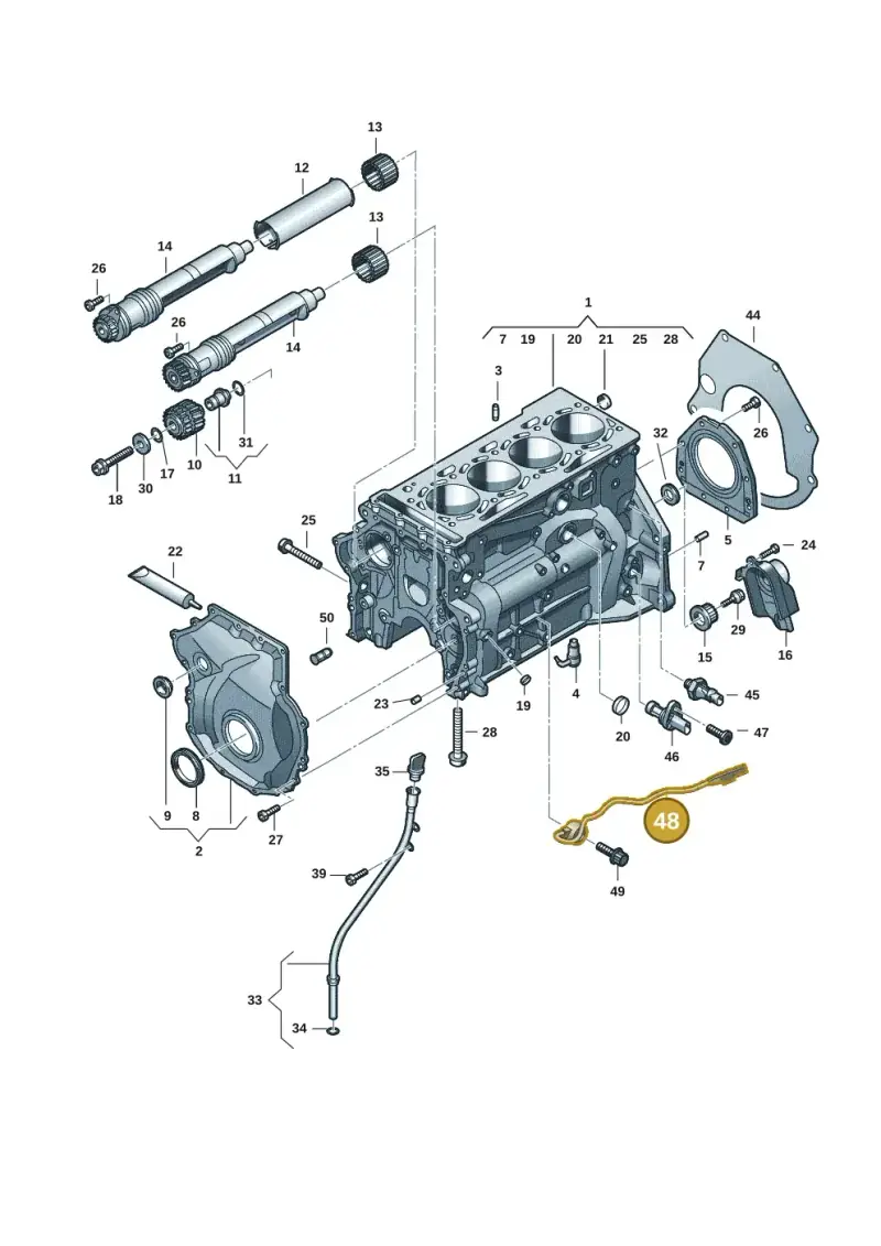 06K905377E — Audi A3 Sportback (2019-2021) diagram 848103121, position 48