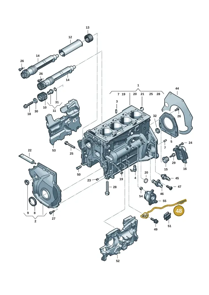 06K905377E — Audi A5 Limo 2.0 (2024-) diagram 849103017, position 48