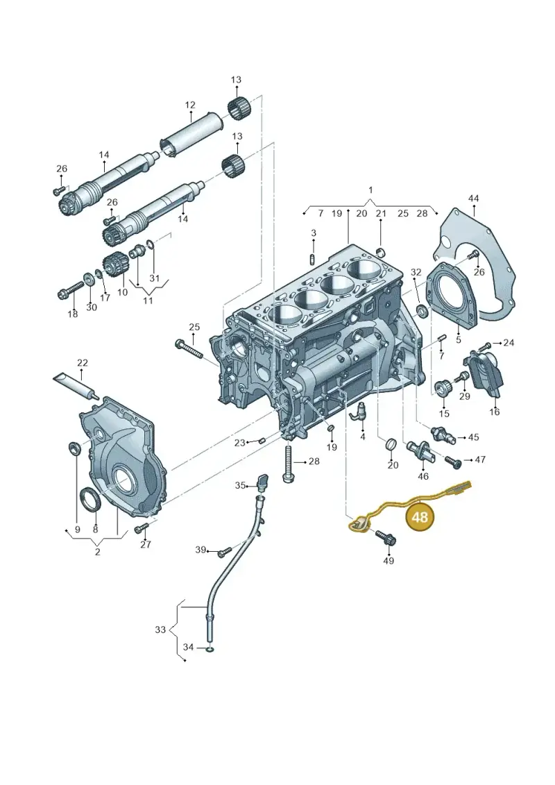 06K905377F — Audi Q5 (2016-2020) diagram 848103120, position 48