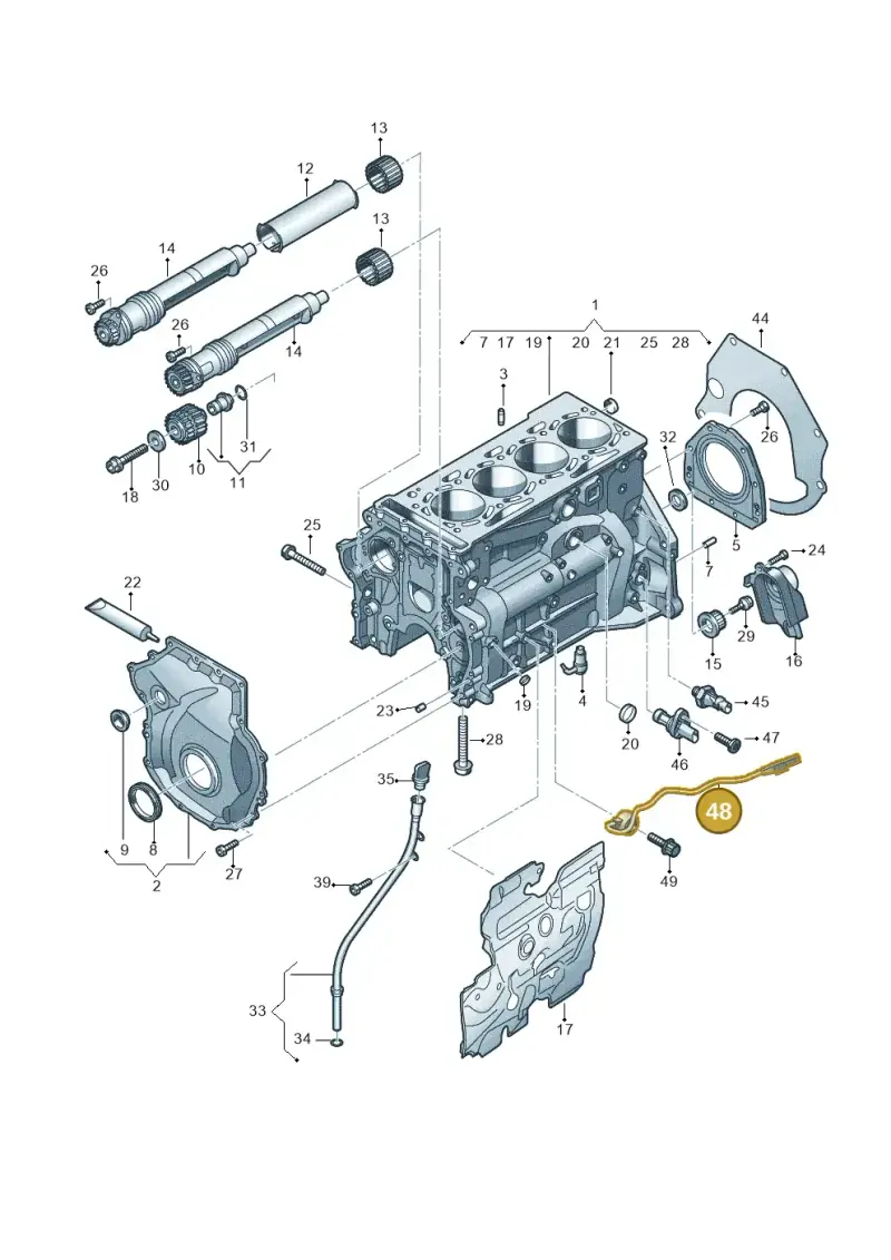 06K905377F — Audi Q5 (2016-2020) diagram 849103016, position 48