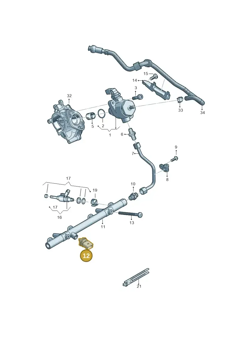 06K906051C — Audi Q5 (2016-2020) diagram 429133022, position 12