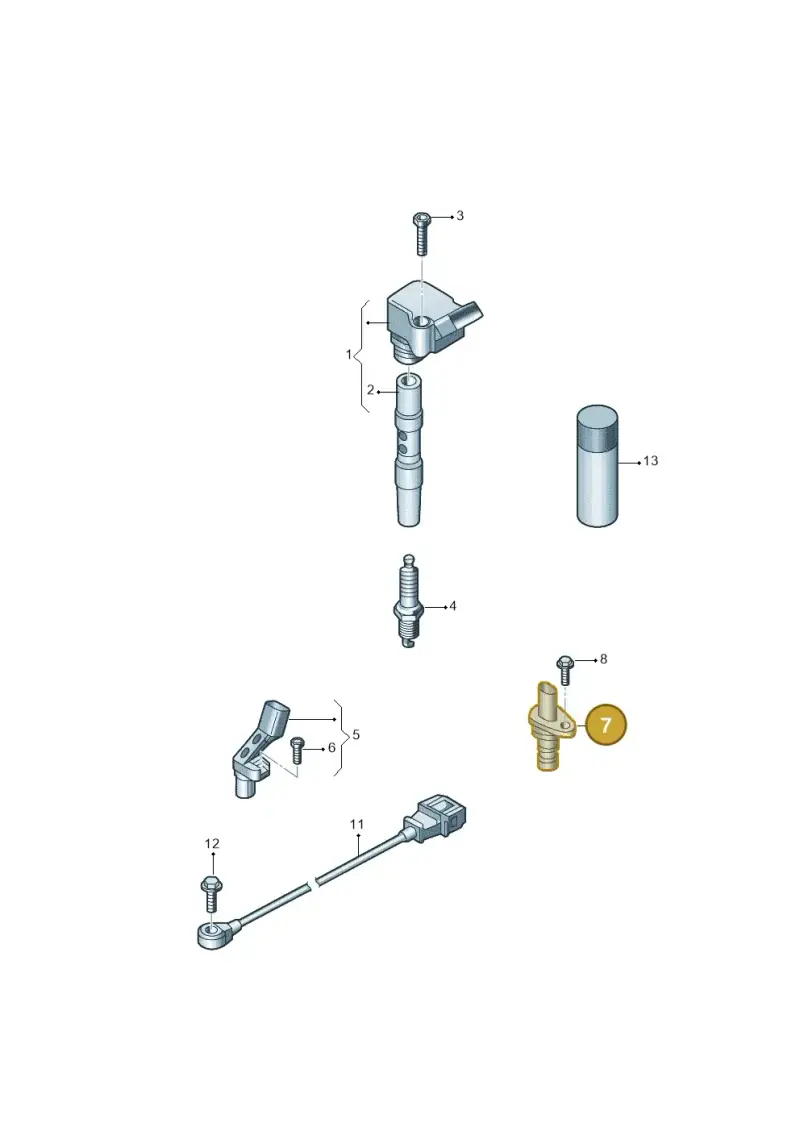 06K906433D — Audi Q3 2.0 (2019-) diagram 428905000, position 7