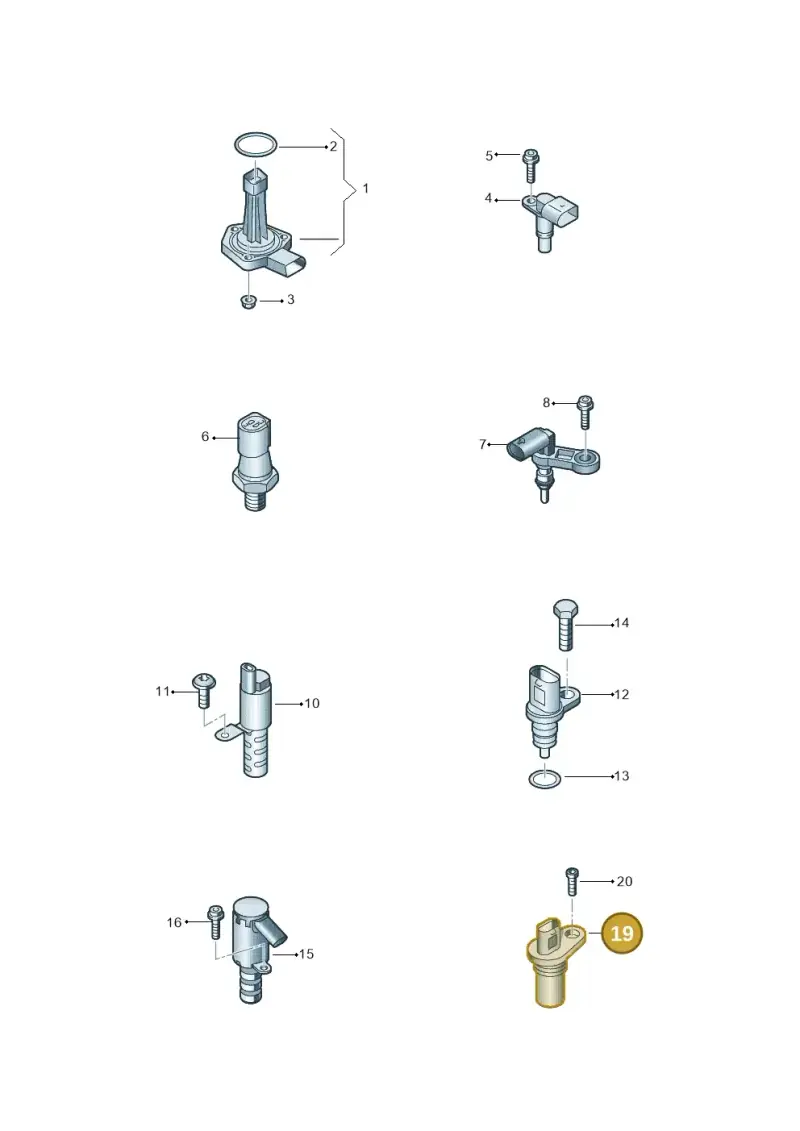 06K906433D — Audi Q5 (2016-2020) diagram 849919400, position 19