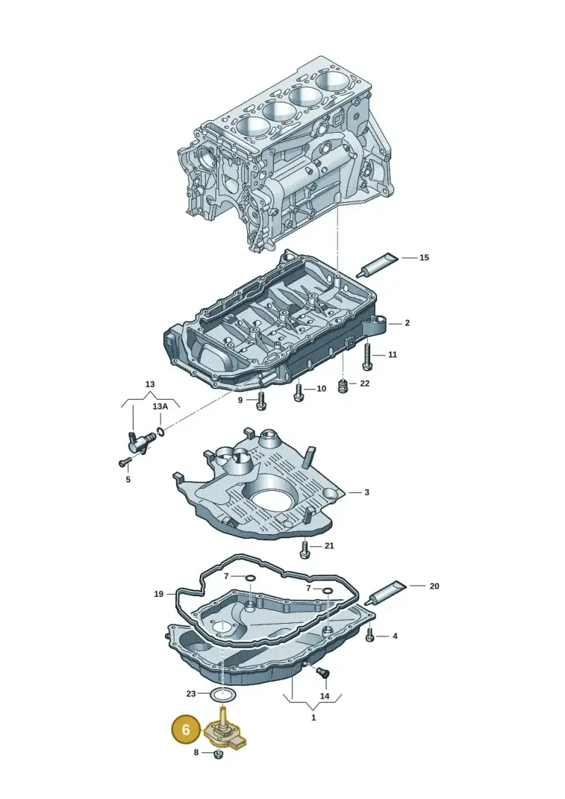 06K907637B — Audi A3 Sportback (2019-2021) diagram 597103022, position 6