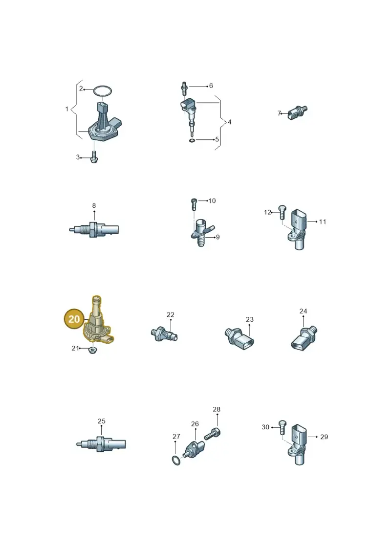 06K907637B — Audi TTS Coupe 2.0 (2014-2023) diagram 850919400, position 20