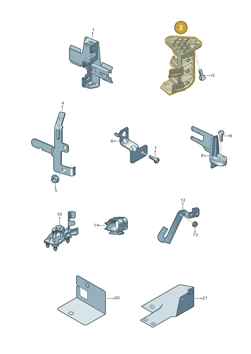 06K971497G — Audi Q3 quattro (2018-2019) diagram 597971000, position 2