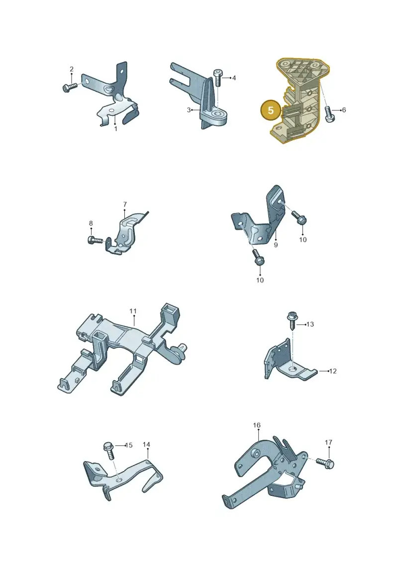06K971497G — Audi Q5 (2016-2020) diagram 896971000, position 5