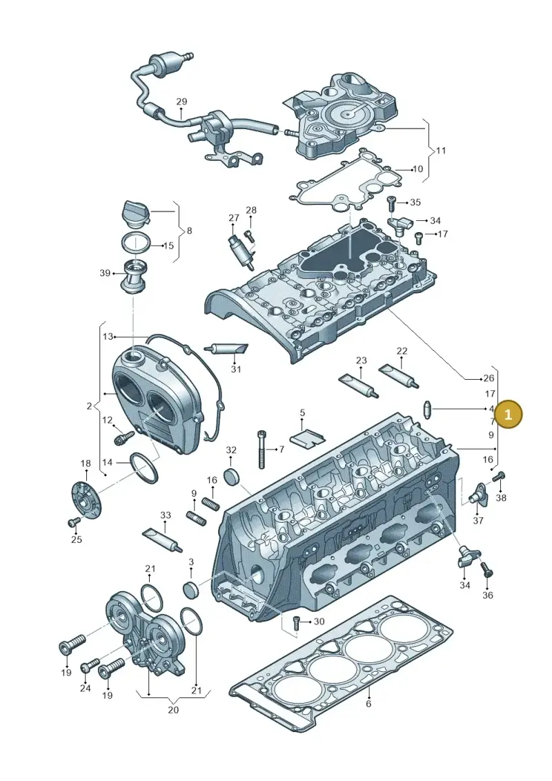 06L103064F — Audi Q5 (2016-2020) diagram 896103270, position 1