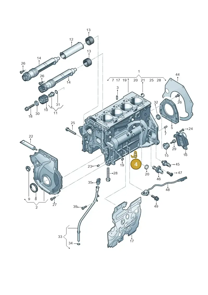 06L103154K — Audi A3 Sportback (2019-2021) diagram 849103016, position 4