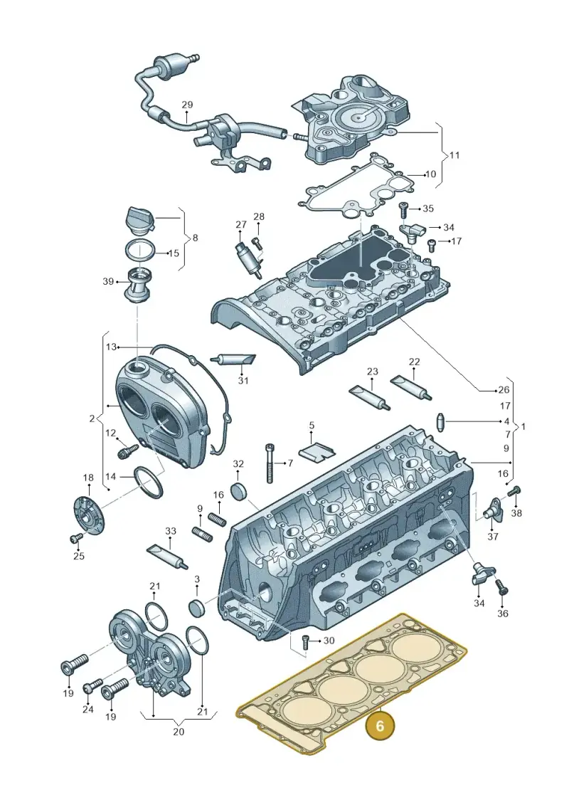 06L103383B — Audi Q5 (2016-2020) diagram 896103270, position 6