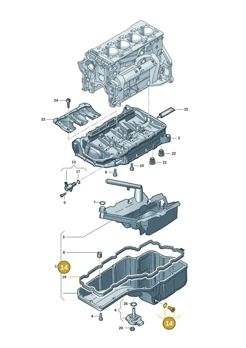 06L103801D — Audi Q8 Quattro 3,0 (2018-) diagram 848103131, position 14