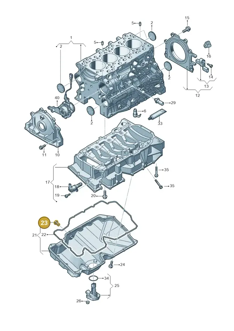 06L103801D — Audi A6 2.0 (2018-) diagram 849103350, position 23