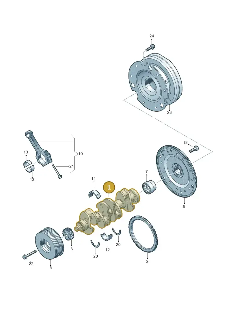 06L105101D — Audi Q8 Quattro 3,0 (2018-) diagram 849105100, position 1