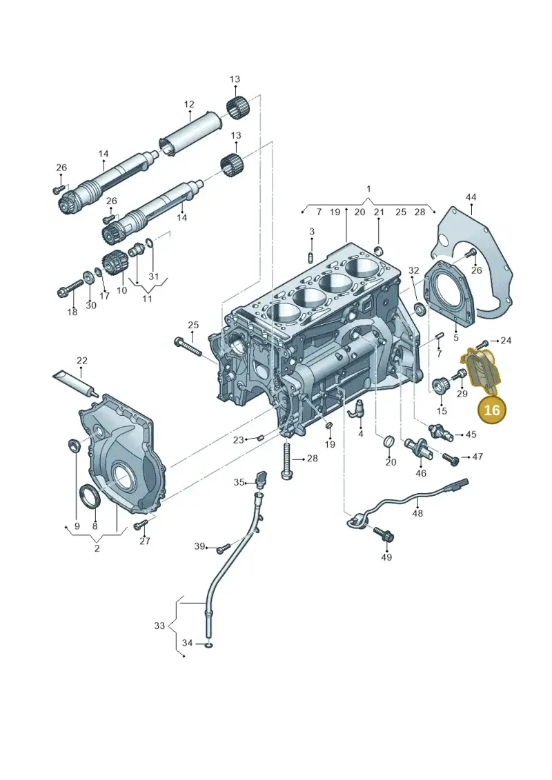 06L109121B — Audi Q5 (2016-2020) diagram 848103120, position 16