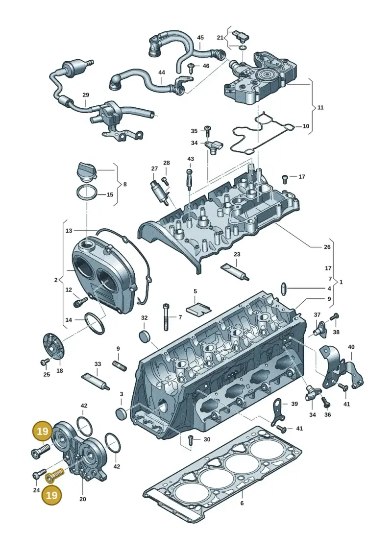 06L109257H — Audi Q3 quattro (2018-2019) diagram 597103031, position 19