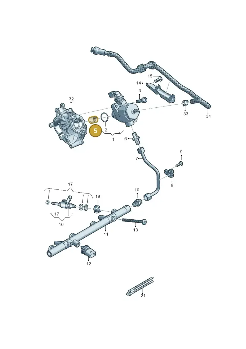 06L109311A — Audi Q8 Quattro 3,0 (2018-) diagram 429133022, position 5