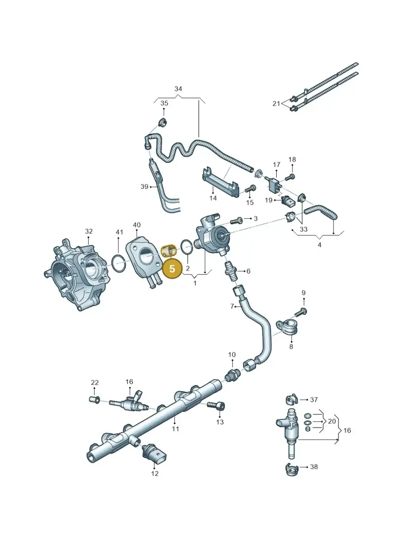 06L109311A — Audi A4 2.0 (2015-2019) diagram 849133018, position 5
