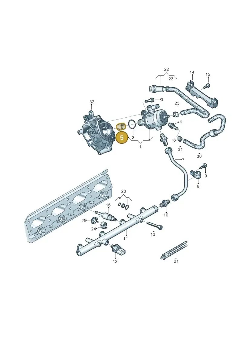 06L109311C — Audi A6 (2018-2025) diagram 896133240, position 5