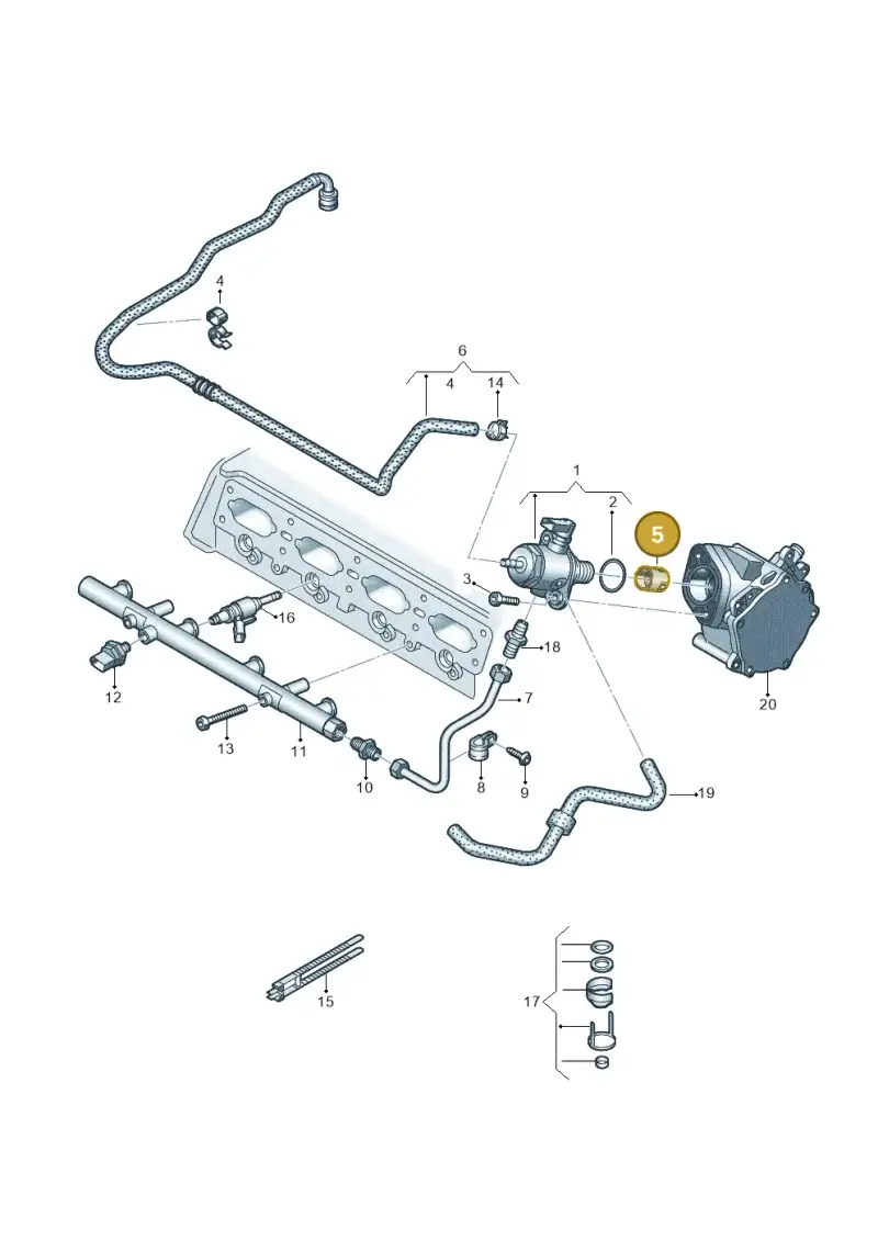 06L109311C — Audi A3 Sportback (2019-2025) diagram 884133600, position 5