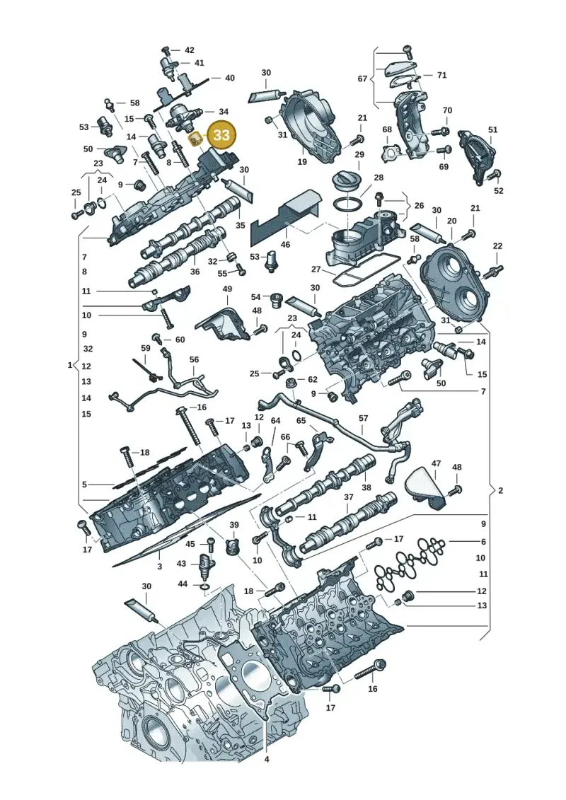 06L109311 — Audi A5 Limo 2.0 (2024-) diagram 849103331, position 33