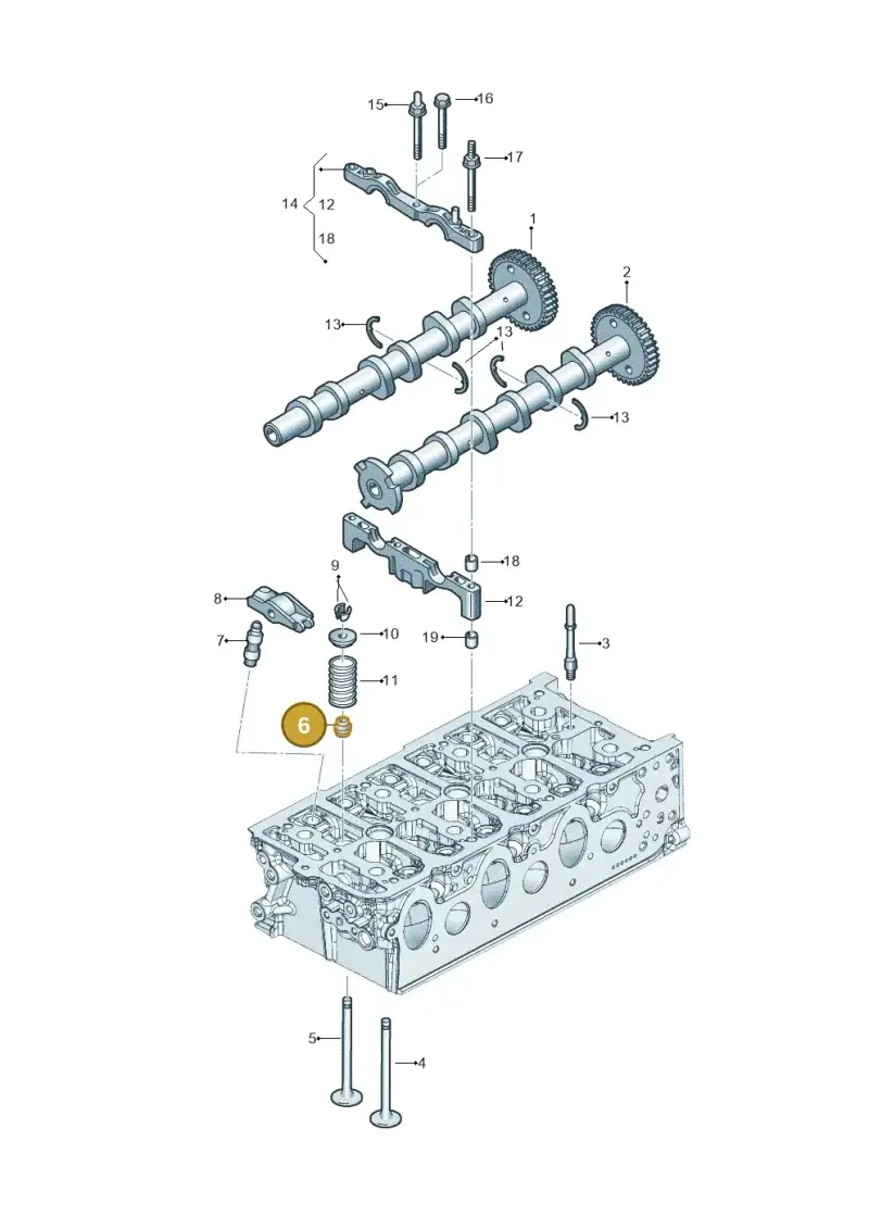 06L109675F — Audi Q8 Quattro 3,0 (2018-) diagram 896109500, position 6