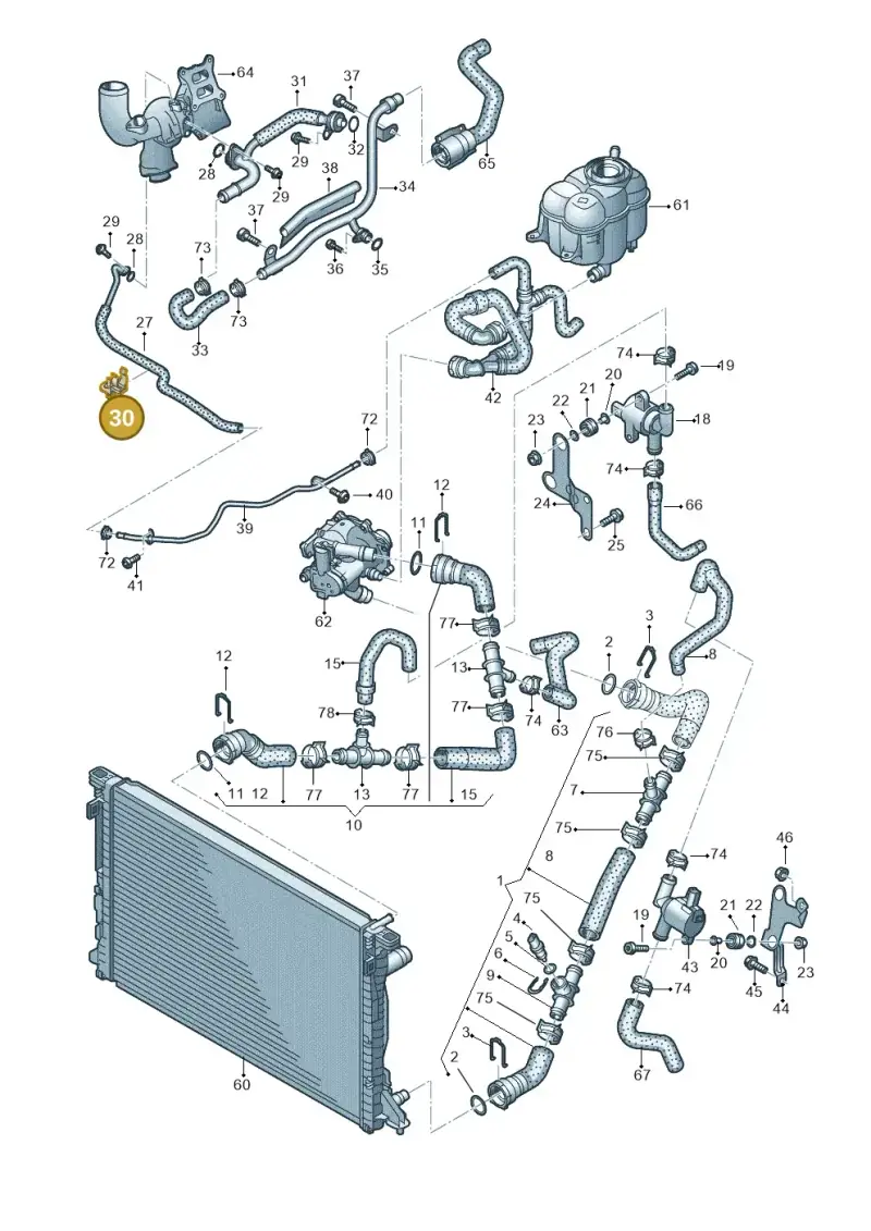 06L115261 — Audi Q8 Quattro 3,0 (2018-) diagram 859121200, position 30