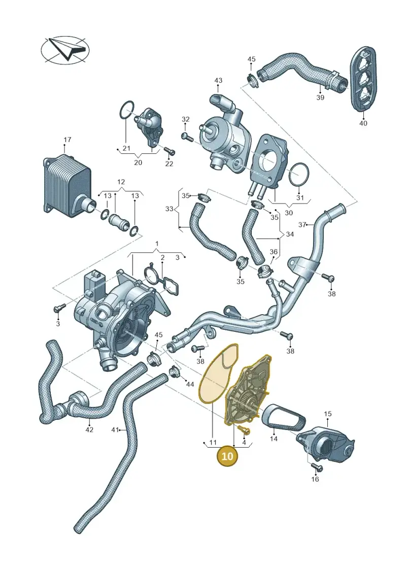 06L121012M — Audi A5 Sportback (2016-2020) diagram 849121120, position 10