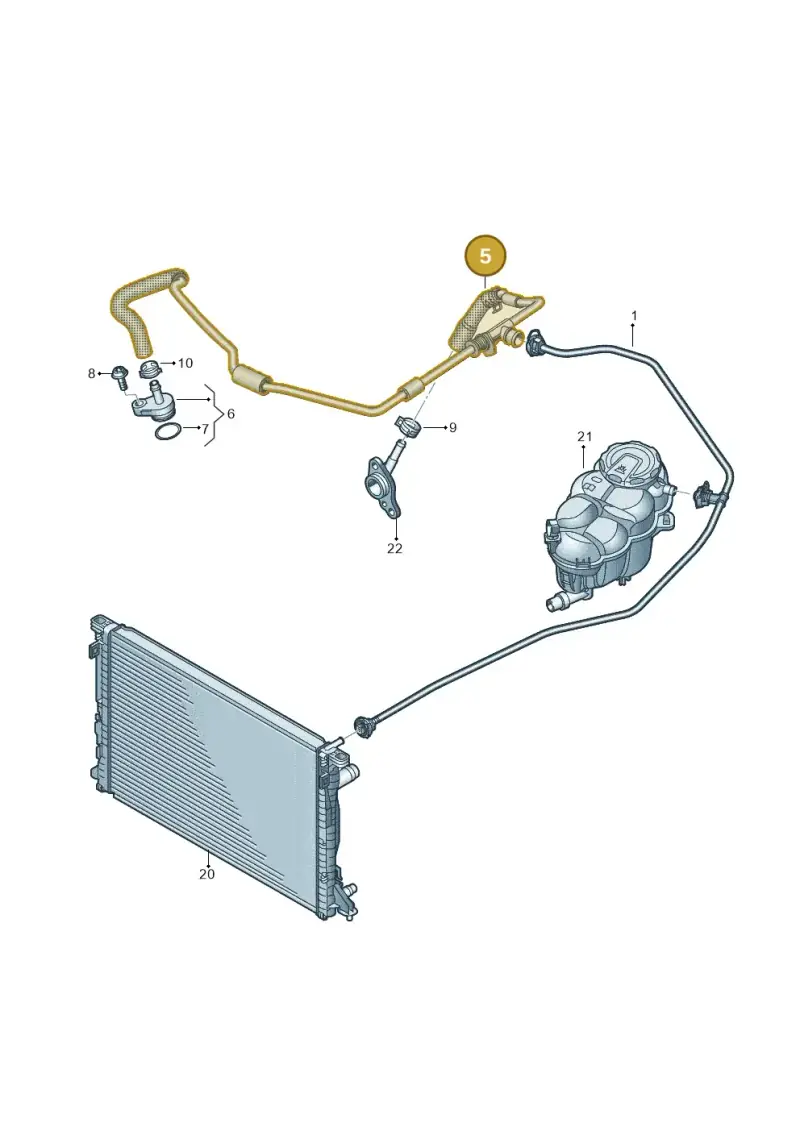06L121081AF — Audi A8L (2017-2022) diagram 838121132, position 5