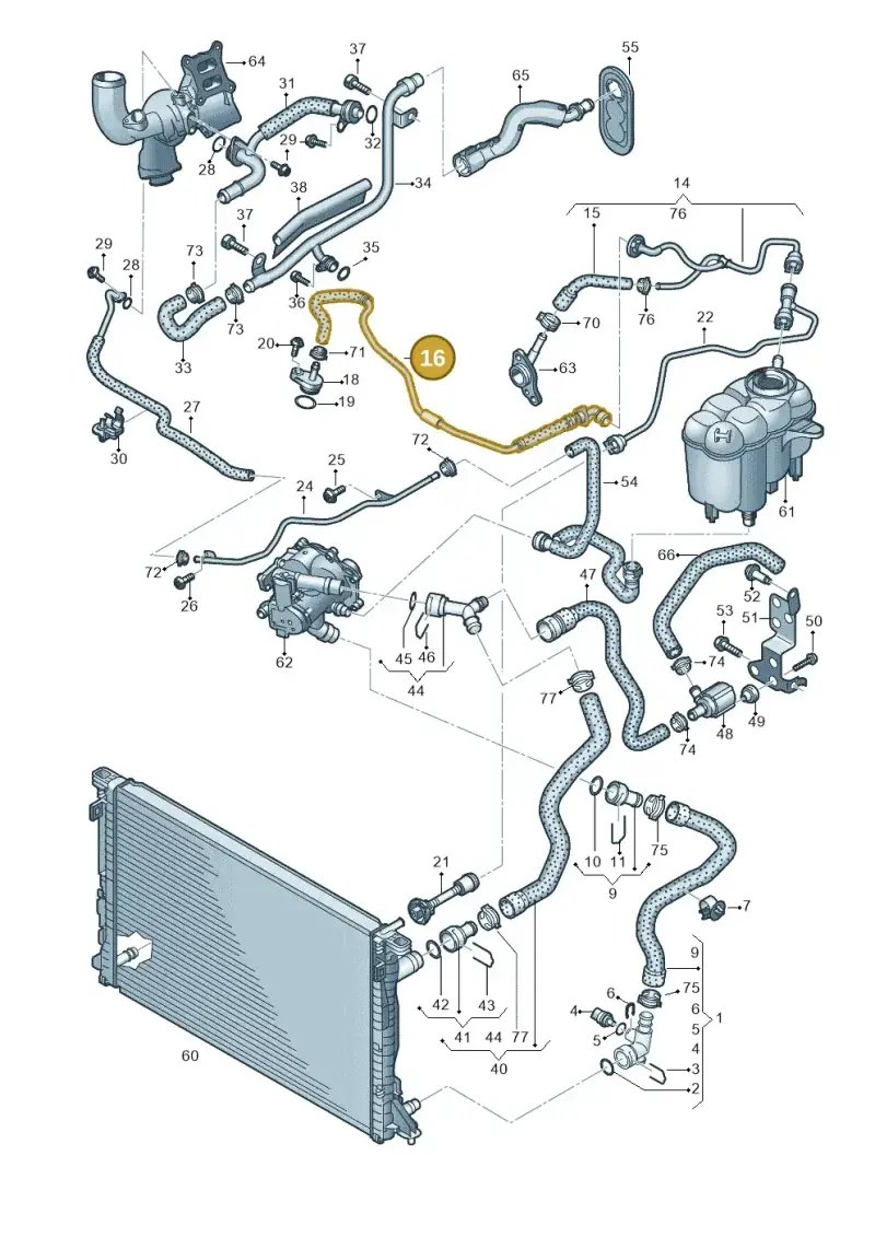 06L121081AF — Audi A5 Sportback (2016-2020) diagram 849121200, position 16