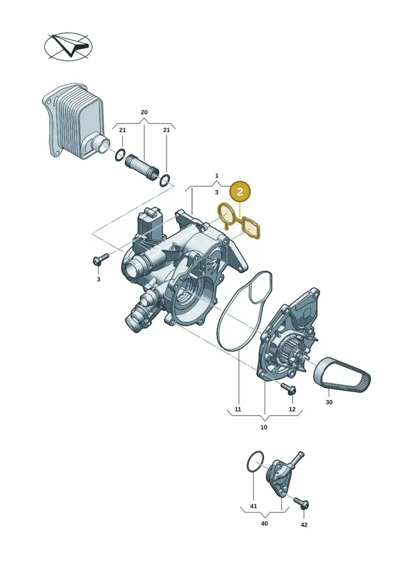 06L121139A — Audi A5 Limo 2.0 (2024-) diagram 06r121000, position 2