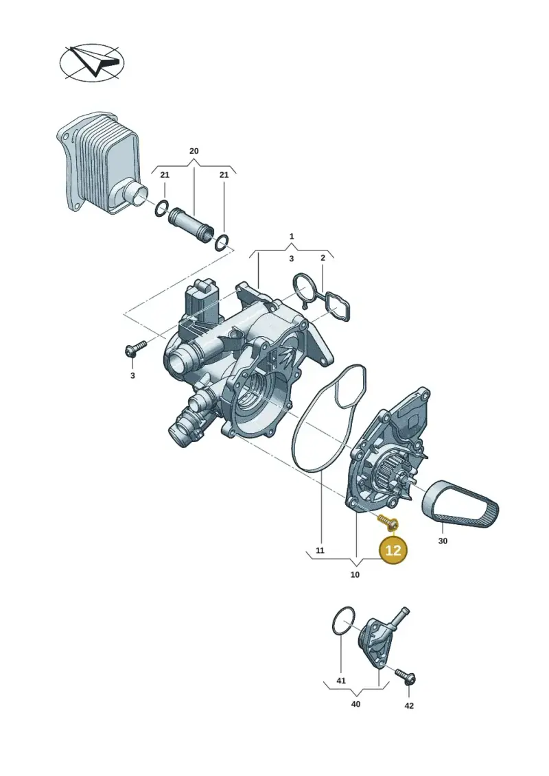 06L121441B — Audi A5 Limo 2.0 (2024-) diagram 06r121000, position 12
