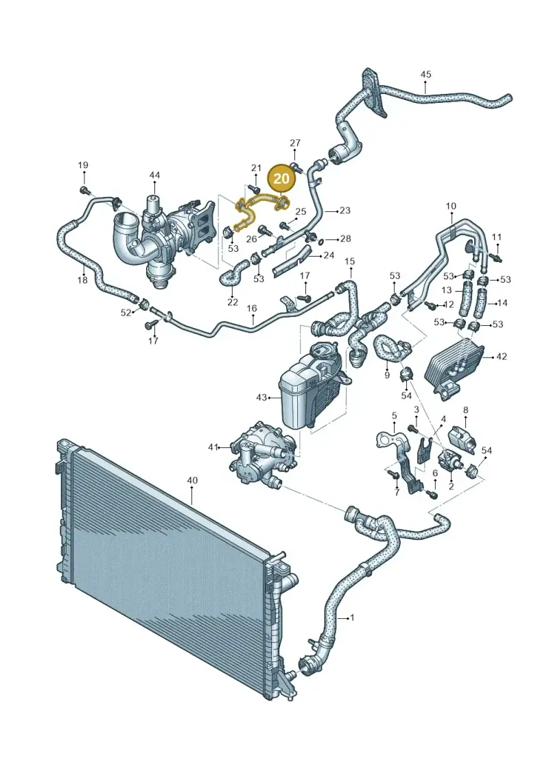 06L121497AA — Audi A6 2.0 (2018-) diagram 430121052, position 20