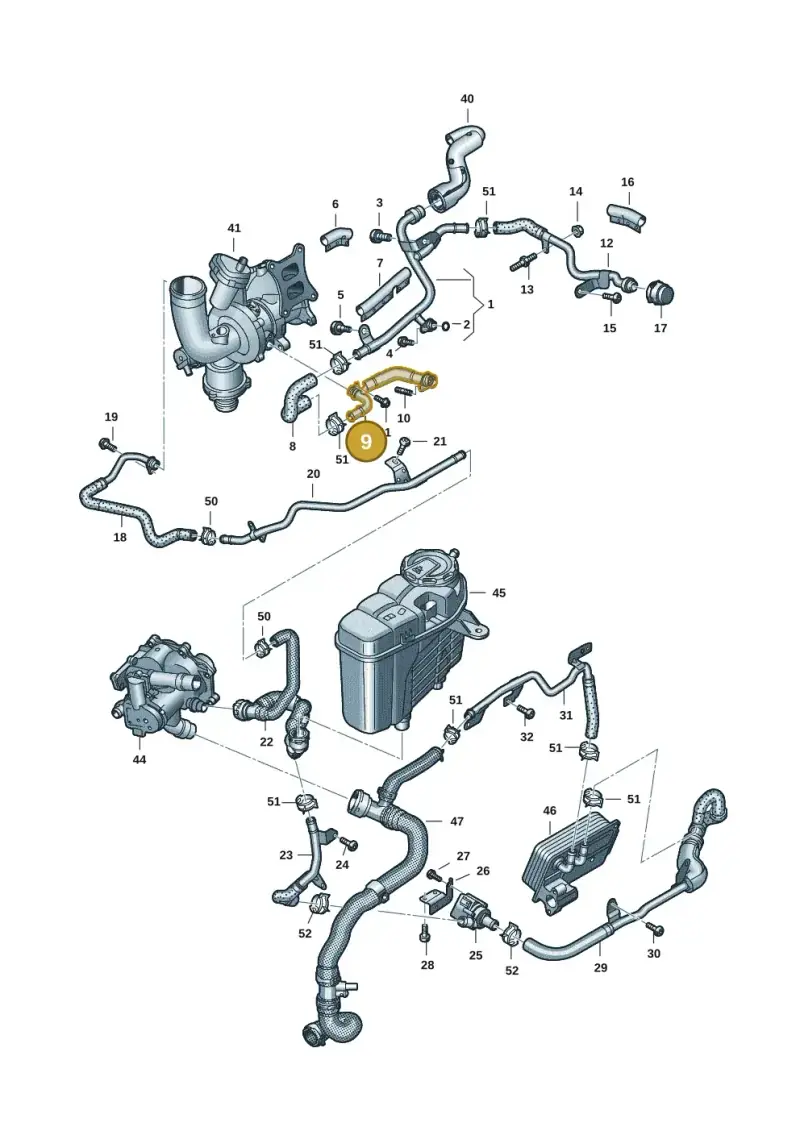 06L121497AA — Audi A6 2.0 (2018-) diagram 435121129, position 9