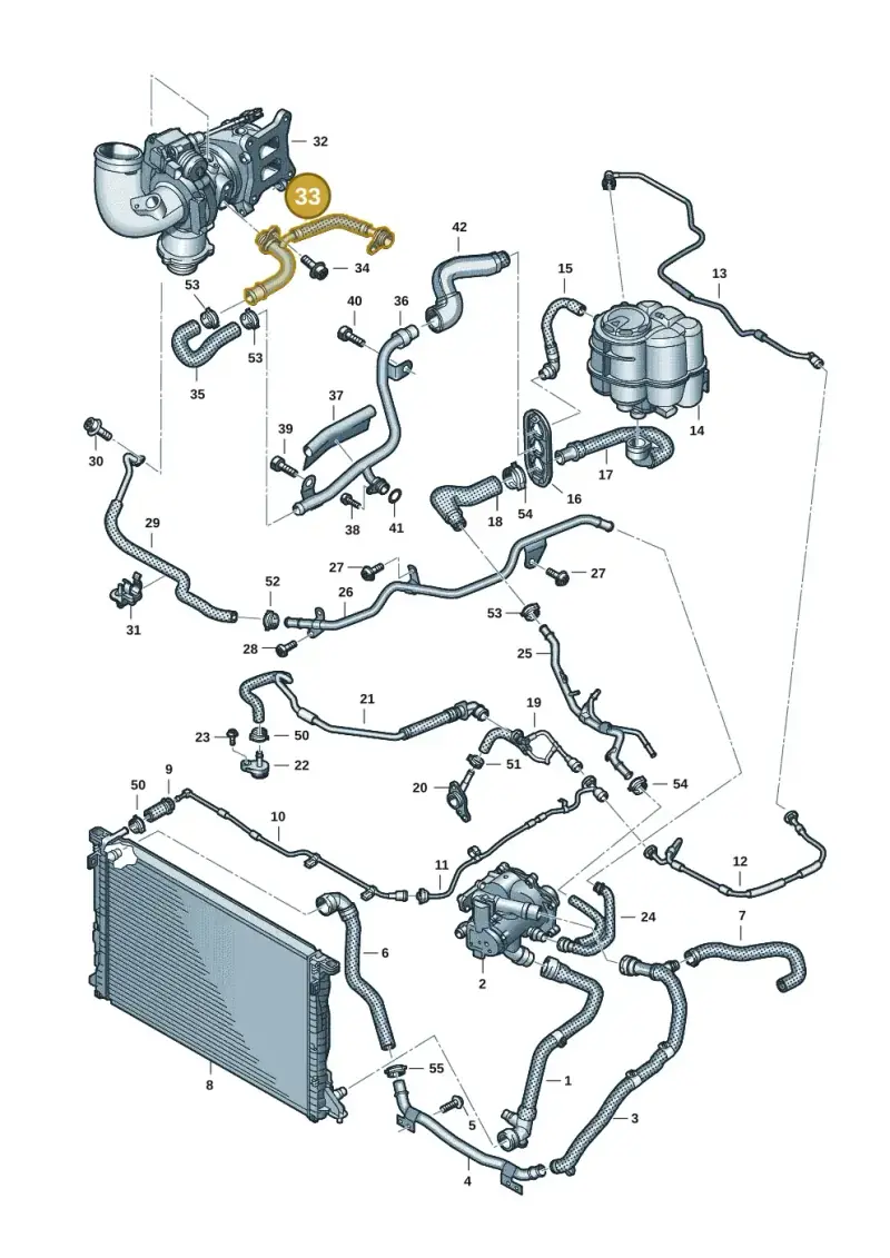06L121497AA — Audi A5 Sportback (2016-2020) diagram 849121122, position 33