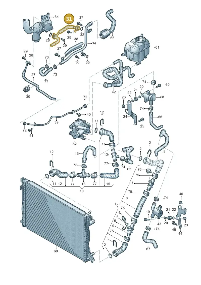 06L121497AA — Audi Q8 Quattro 3,0 (2018-) diagram 859121200, position 31