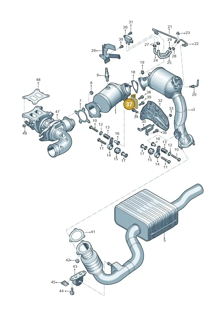 06L131166B — Audi A6 2.0 (2018-) diagram 435253370, position 37