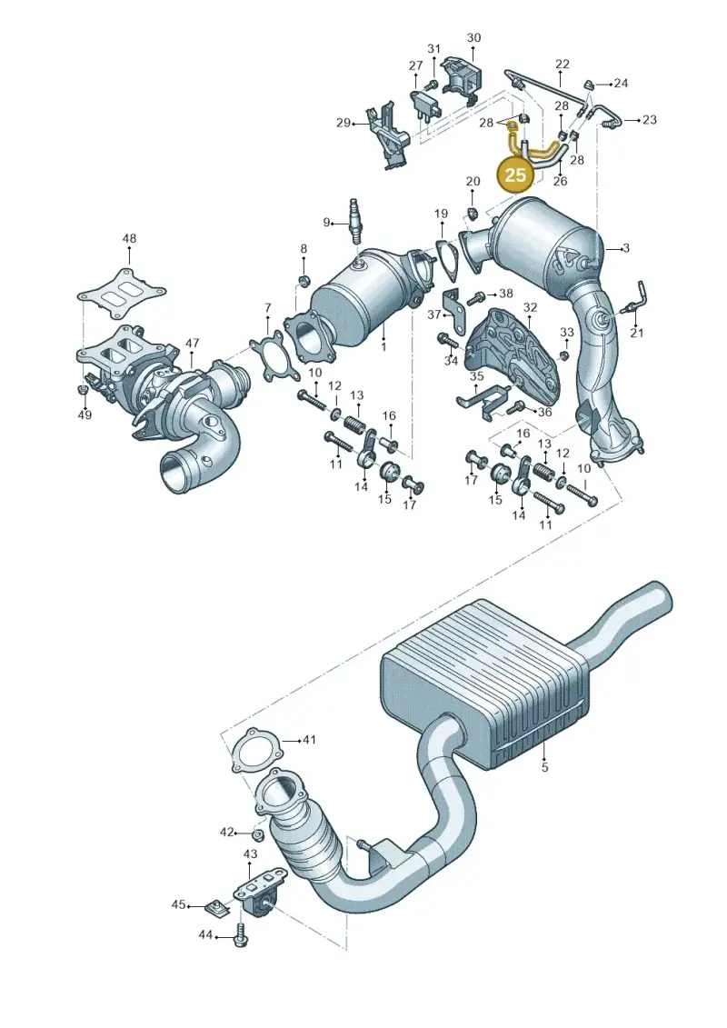 06L131850C — Audi A5 Sportback (2016-2025) diagram 897253350, position 25