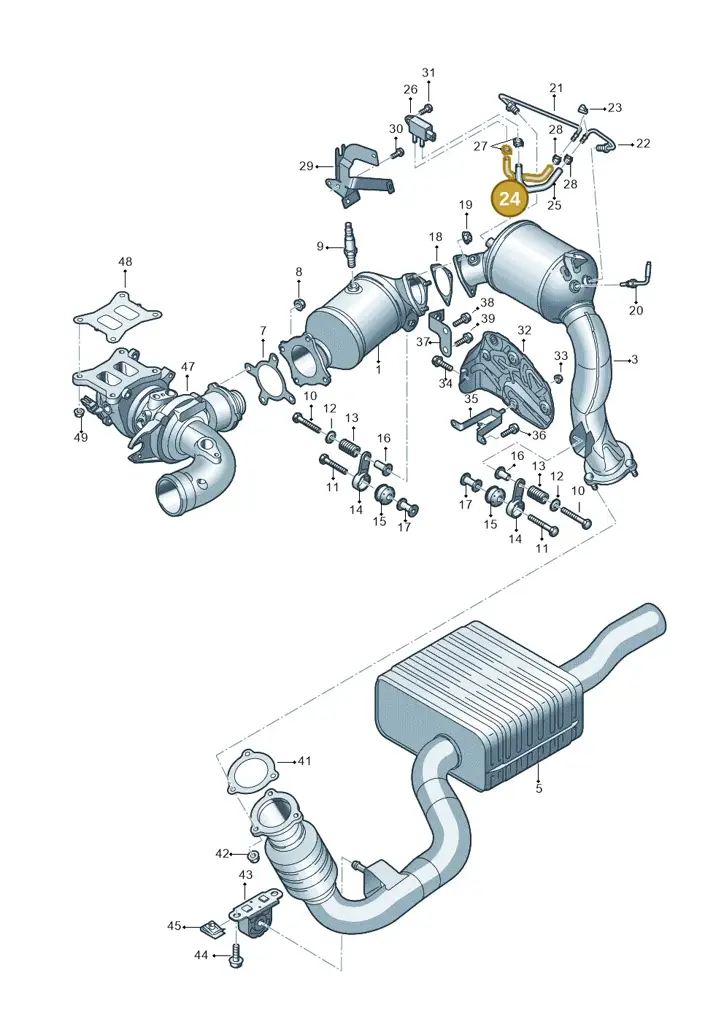 06L131850C — Audi A6 (2018-2025) diagram 435253370, position 24