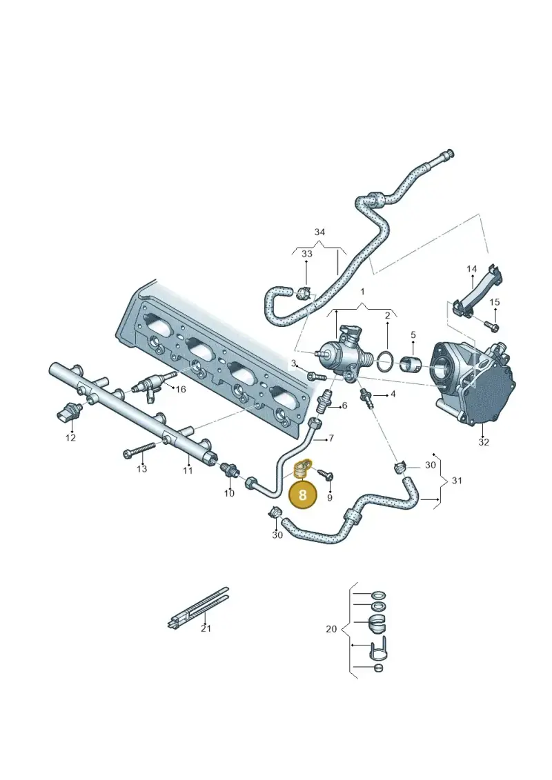 06L133047 — Audi A4 2.0 (2015-2019) diagram 724133060, position 8