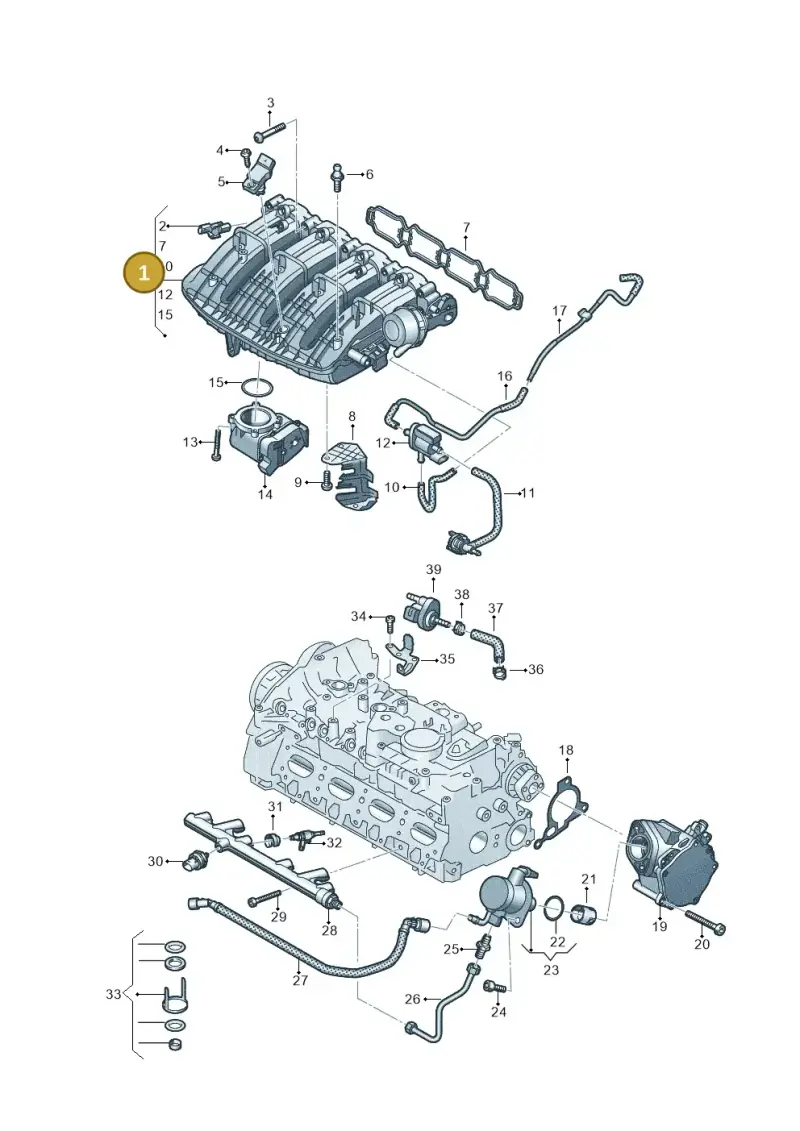 06L133201DH — Audi A3 Sportback (2019-2021) diagram 596133602, position 1