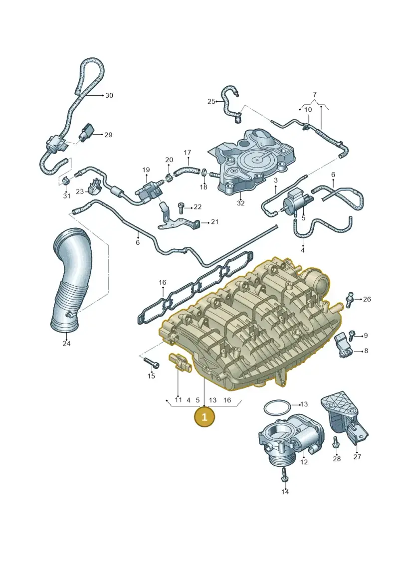 06L133201DH — Audi Q5 (2016-2020) diagram 849133070, position 1
