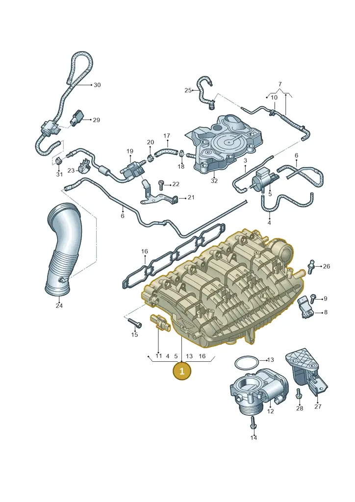 06L133201FL — Audi Q5 (2016-2020) diagram 849133070, position 1