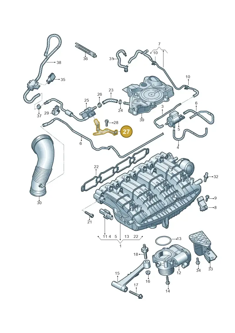 06L133519P — Audi Q5 (2016-2020) diagram 896133028, position 27
