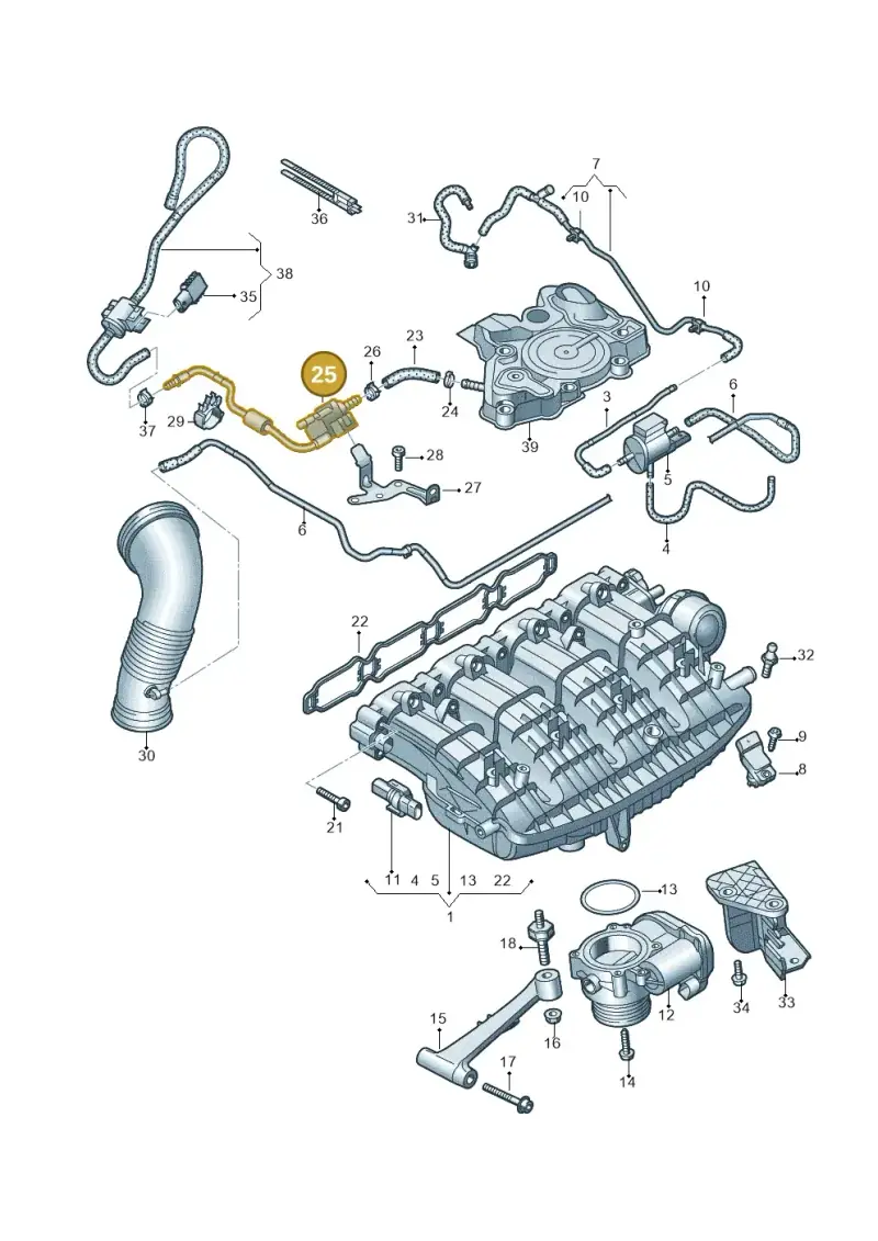06L133781AP — Audi Q8 (2018-2025) diagram 859133200, position 25