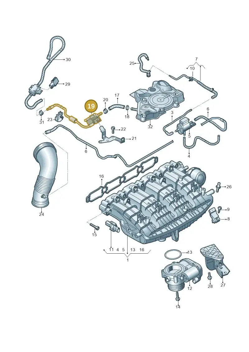 06L133781BL — Audi Q5 (2016-2020) diagram 849133070, position 19