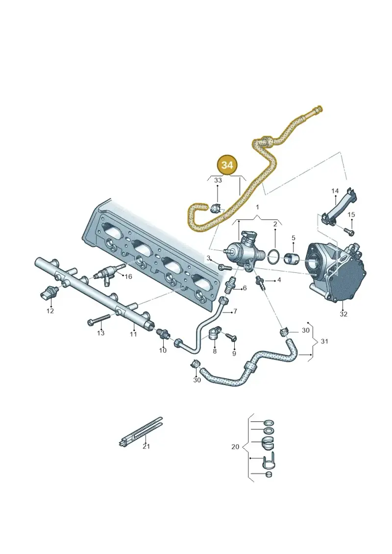 06L133986AA — Audi A4 2.0 (2015-2019) diagram 724133060, position 34