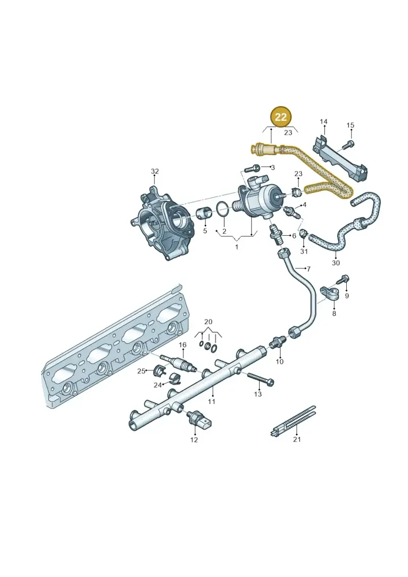 06L133986B — Audi Q5 (2016-2020) diagram 896133240, position 22